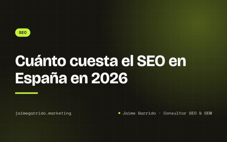 Portada del artículo: Cuánto cuesta el SEO en España en 2026